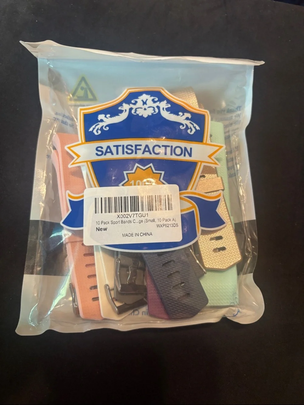 Interchangeable Silicone Fit Bit Watch Bands - Multi-Color Pack (8 bands total)
